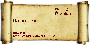 Halmi Leon névjegykártya